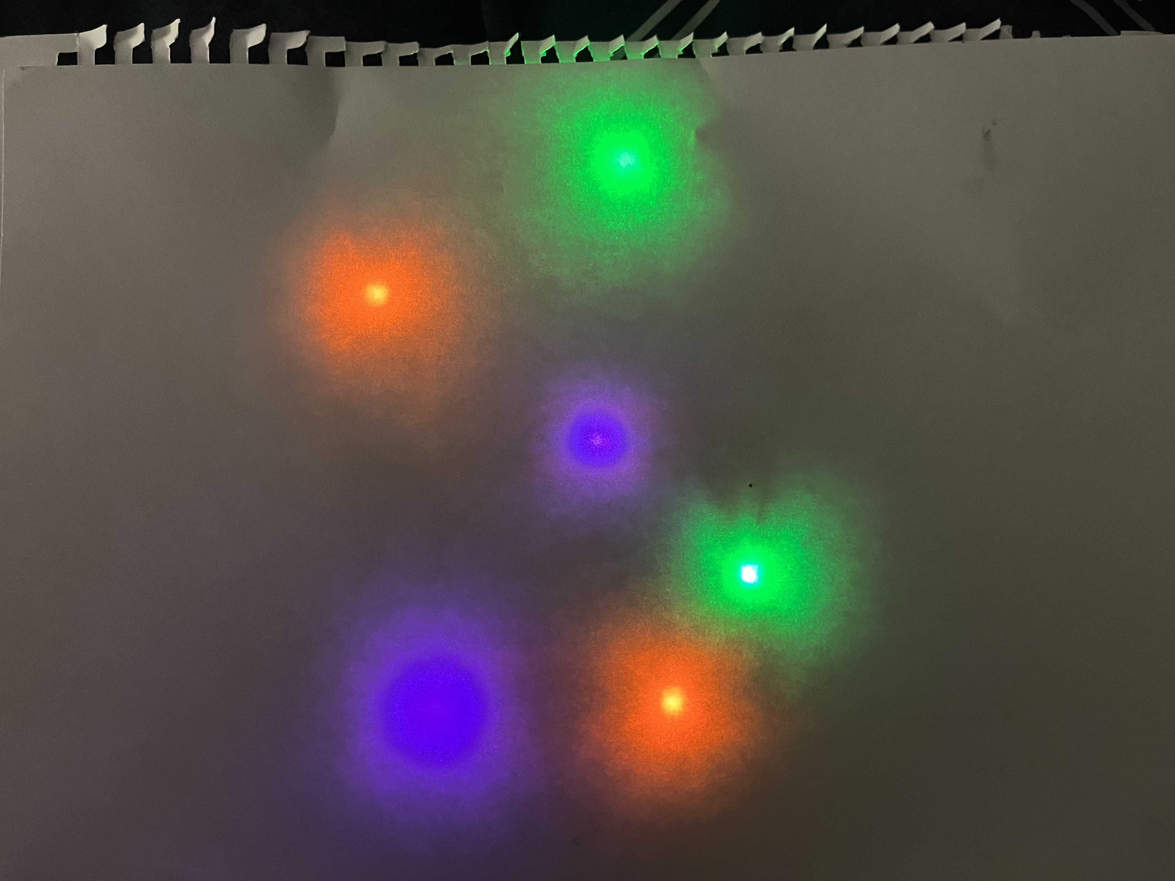 I placed a paper over the lights and began to visualize the drawings i could put over it