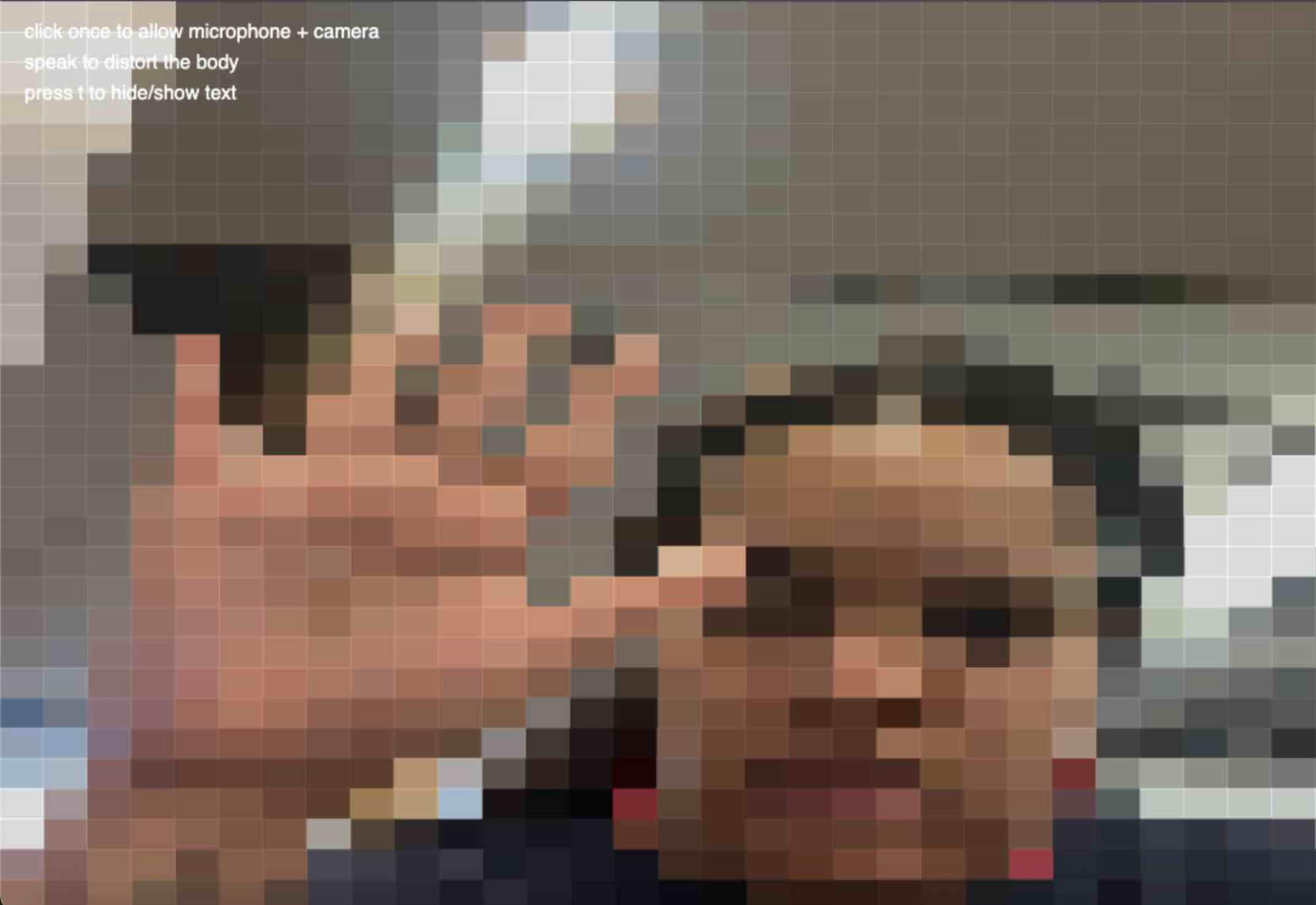 This experiment uses p5.js and p5.AudioIn() to turn microphone input into expanding ripple rings across the screen. I used mic.getLevel() to read the live sound level and lerp() to smooth it out so the rings respond more gradually instead of appearing too abruptly. When the smoothed audio level passes a small threshold, the code adds new ring objects into an array, and each ring is given its own random position, starting size, transparency, and expansion speed based on how loud the sound is. In draw(), the background is redrawn with low opacity using background(0, 25), which creates a soft trailing effect instead of fully clearing the canvas each frame. Each ring is then drawn with ellipse(), while its size increases and its alpha fades over time until it gets removed from the array. I also used mousePressed() with userStartAudio() to unlock browser microphone permissions and start the mic, and windowResized() so the sketch stays responsive to the browser window.