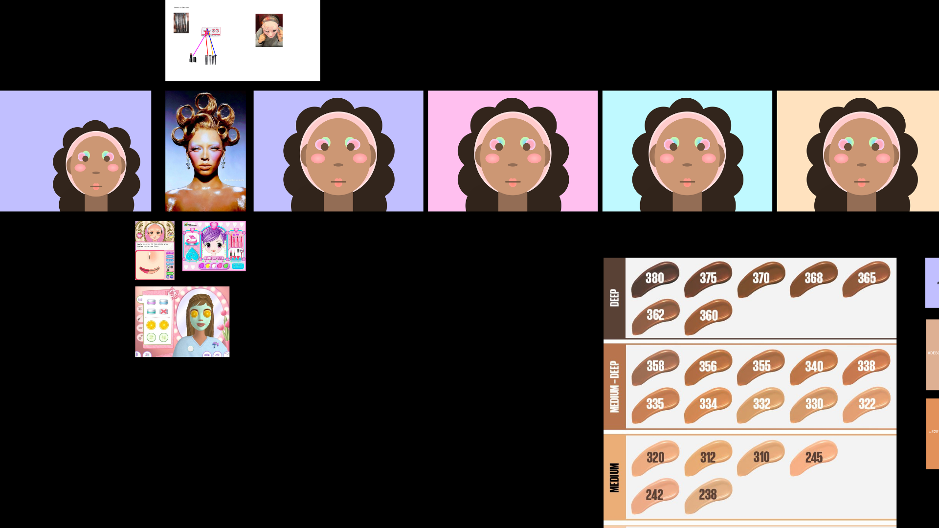 This is my Figma design setup. I designed the character myself and made it customizable. I then translated the design into code, using ChatGPT to help refine the CSS. All visual designs were created by me.